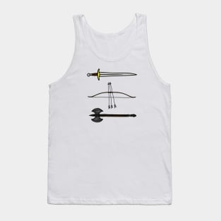 You have my sword and my bow and my axe II - White - Fantasy Tank Top